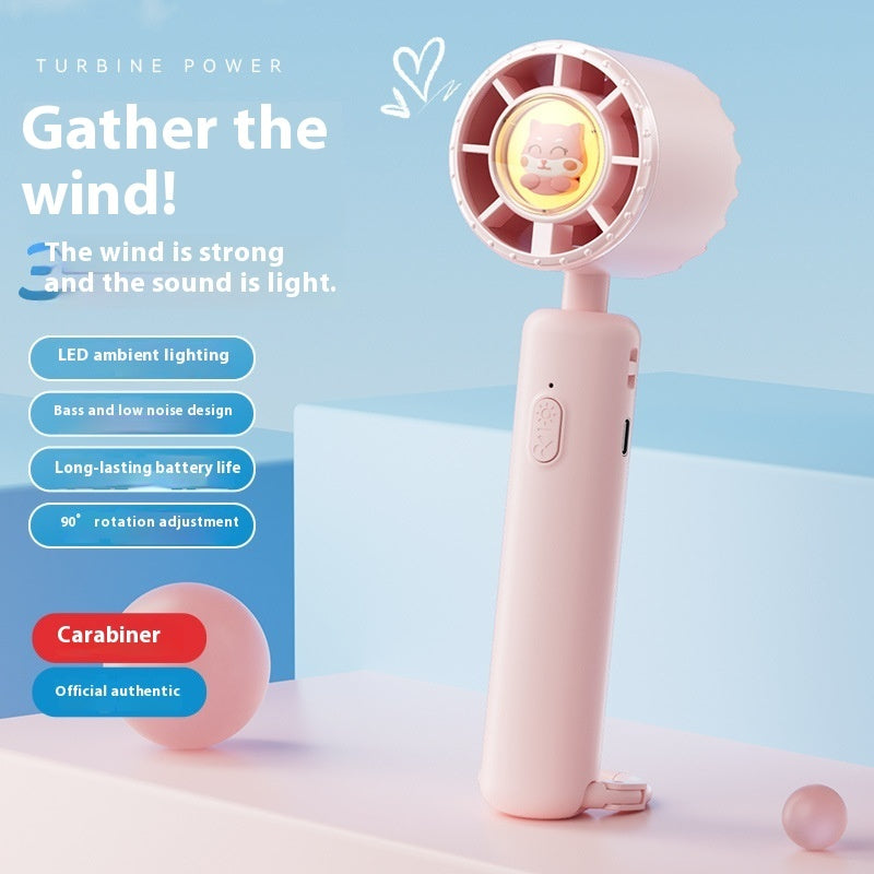 Portable Ice Compress Small Handheld Fan USB Rechargeable Cooling Fan